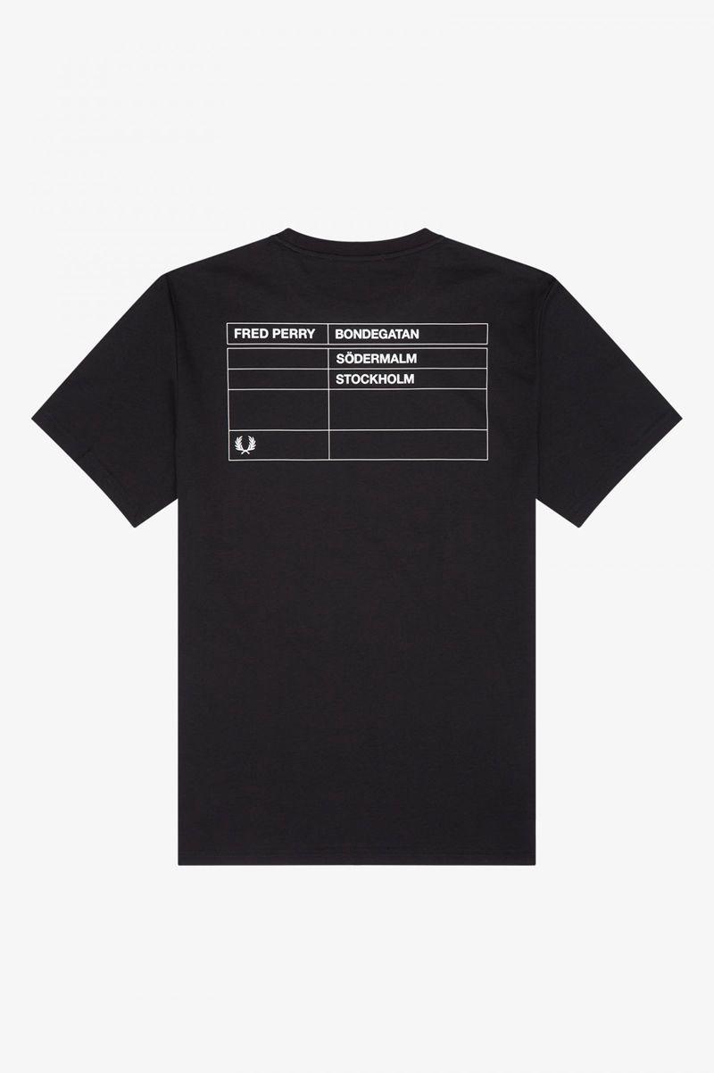 Black Fred Perry Stockholm Ringer Men's T Shirts | PH 1769GSOL